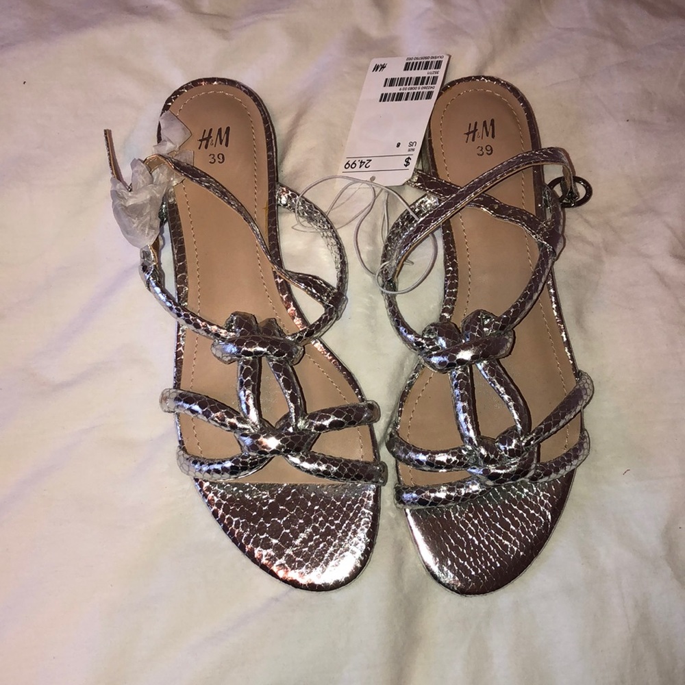 H&m metallic sandals